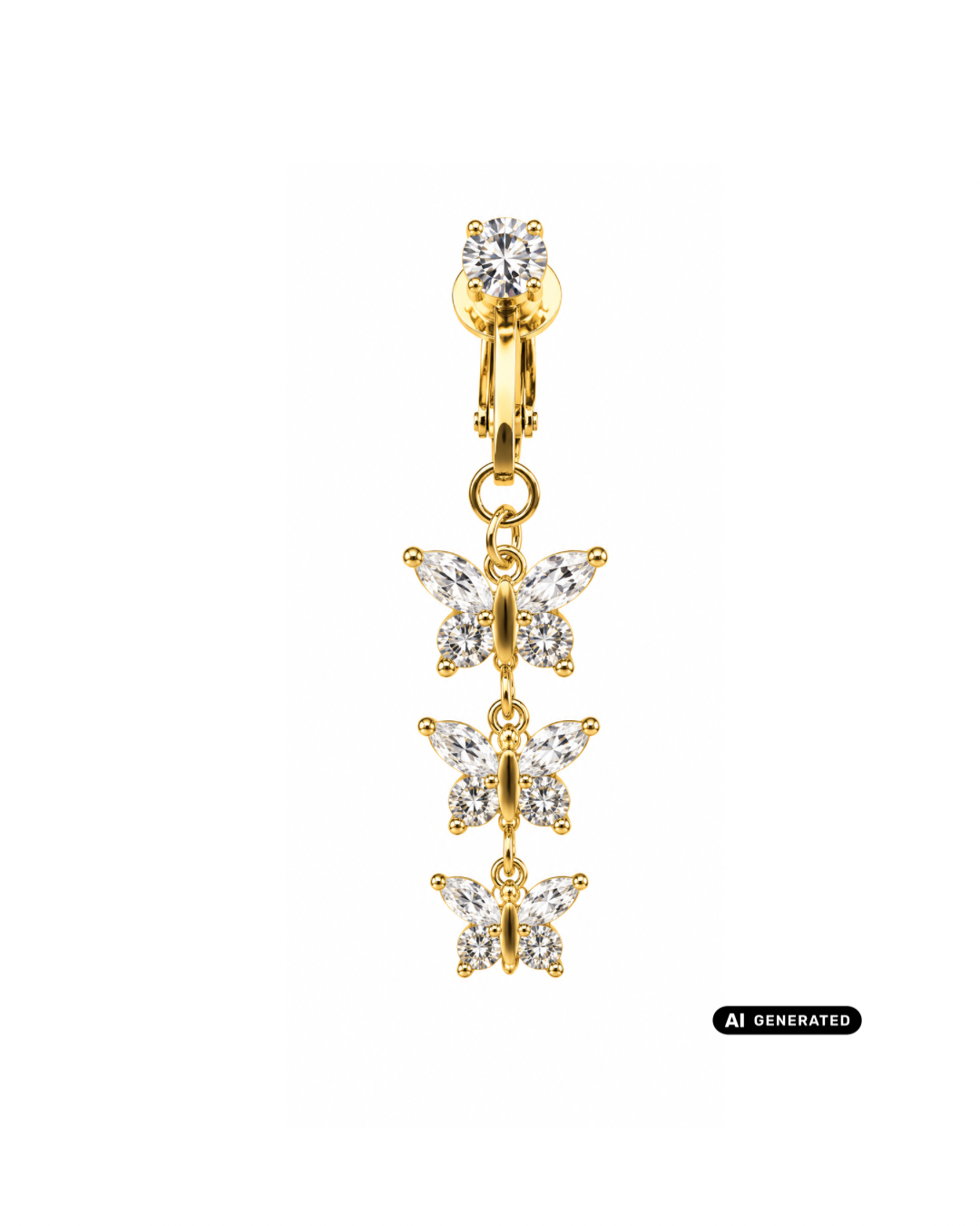 Mariposa fake Bauchnabelpiercing gold
