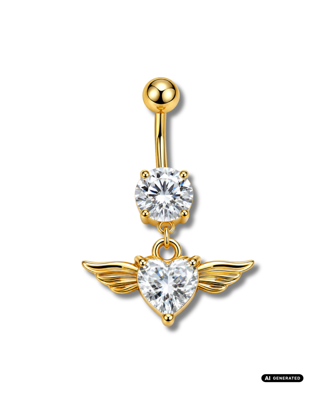 Angelic Bauchnabelpiercing gold