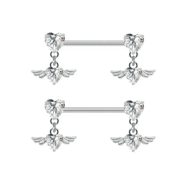 Piercing téton "Angelic" argenté