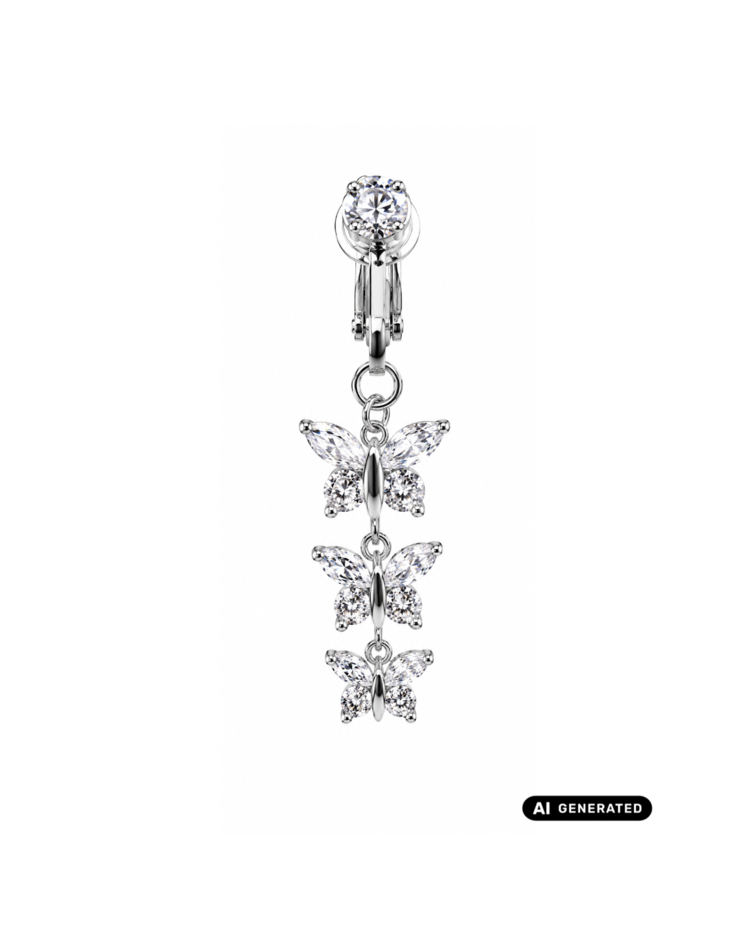 Fake Mariposa Bauchnabelpiercing Silber