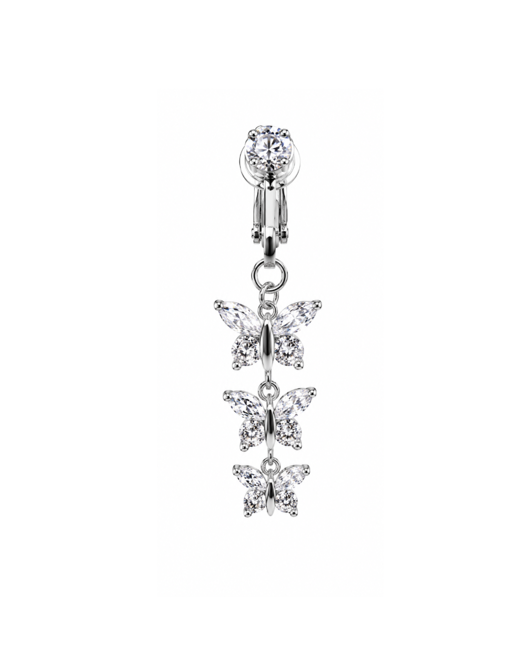 Faux piercing de nombril Mariposa argent