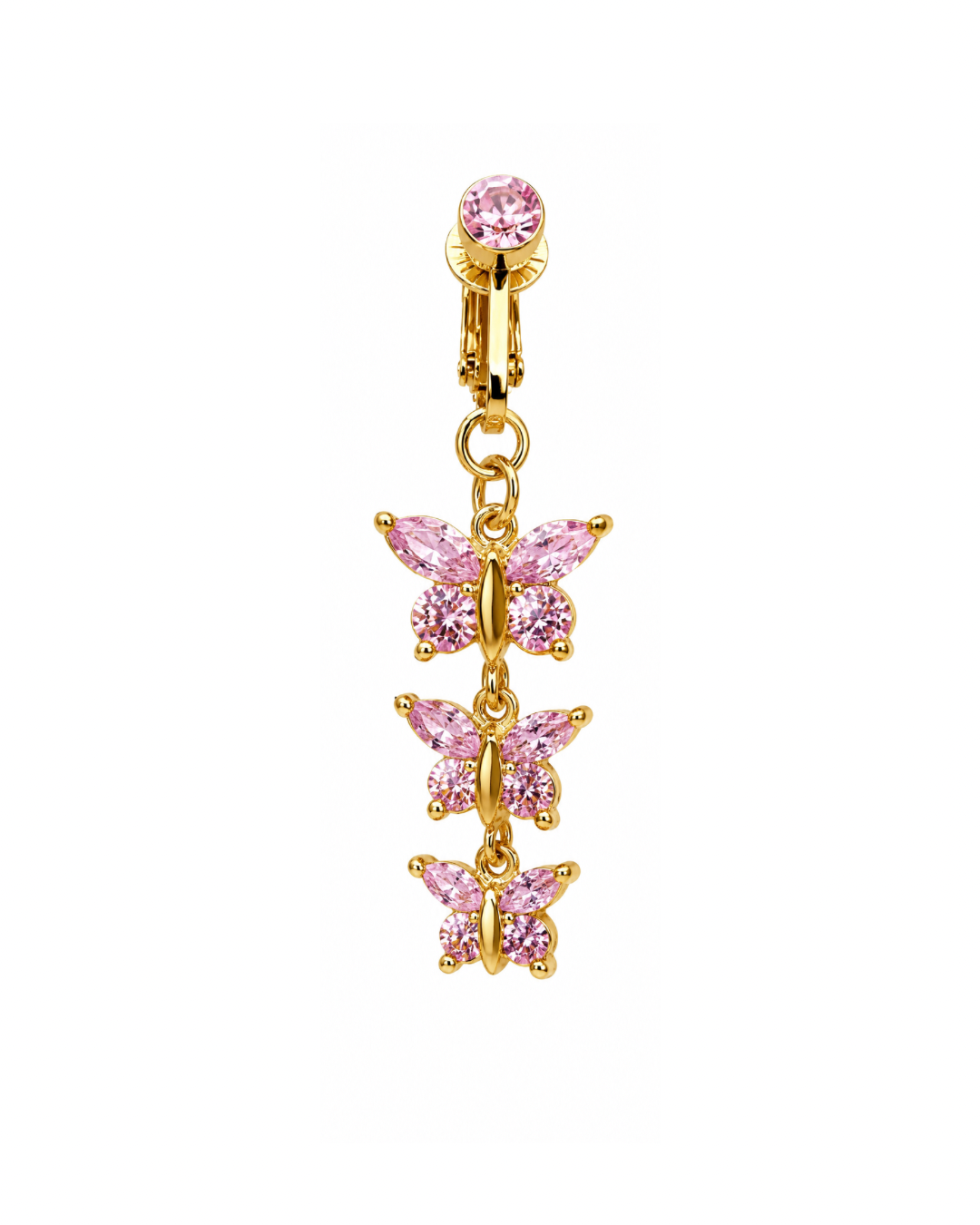 Fake Mariposa Bauchnabelpiercing-pink/gold