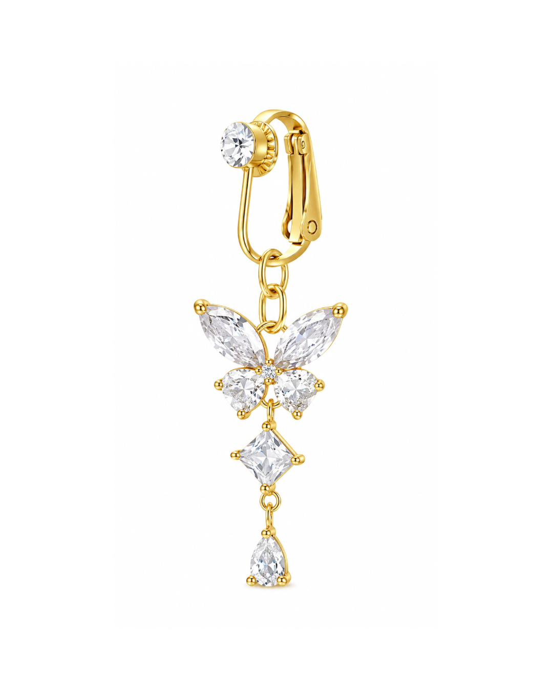 Angel Wings Fake Bauchnabelpiercing-gold