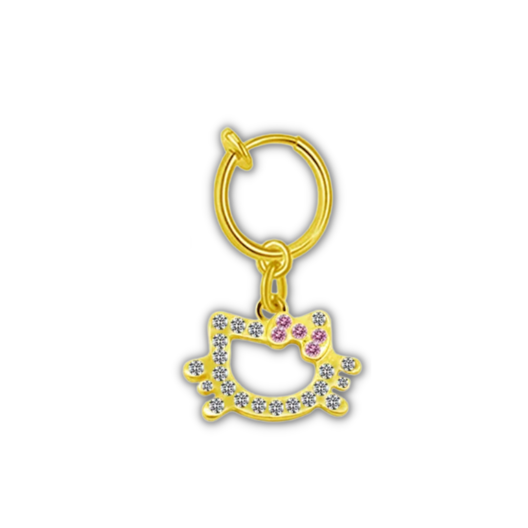 Faux piercing de nombril Hello Kitty doré