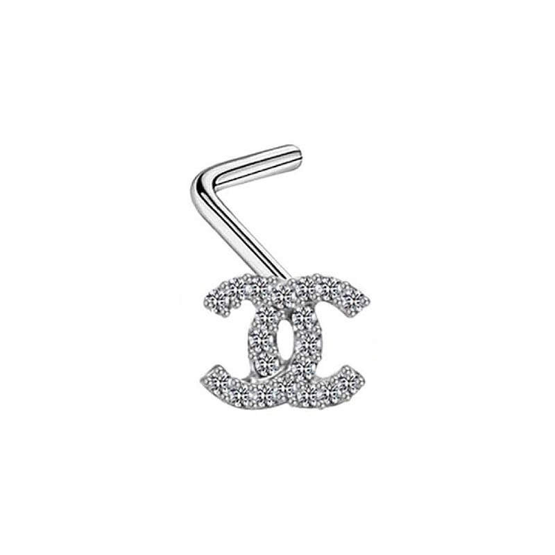 Chloe Nasenpiercing mit Strass Silber
