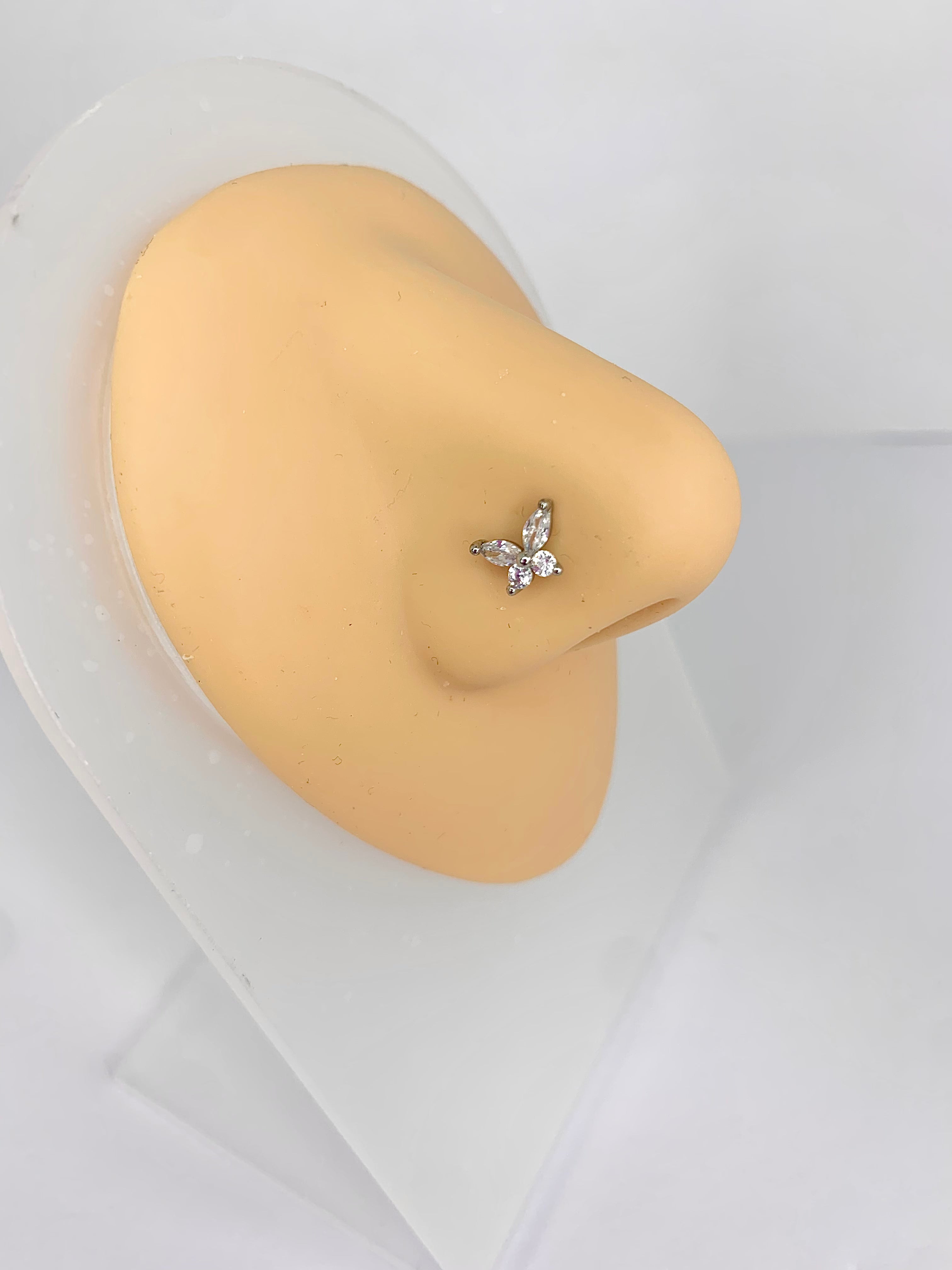 Mariposa Nasenpiercing Silber